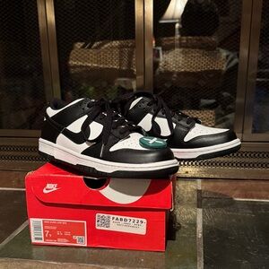 NWT | Nike | Dunk Low Retro White Black Panda | 7Y/8.5 Women’s | NEW